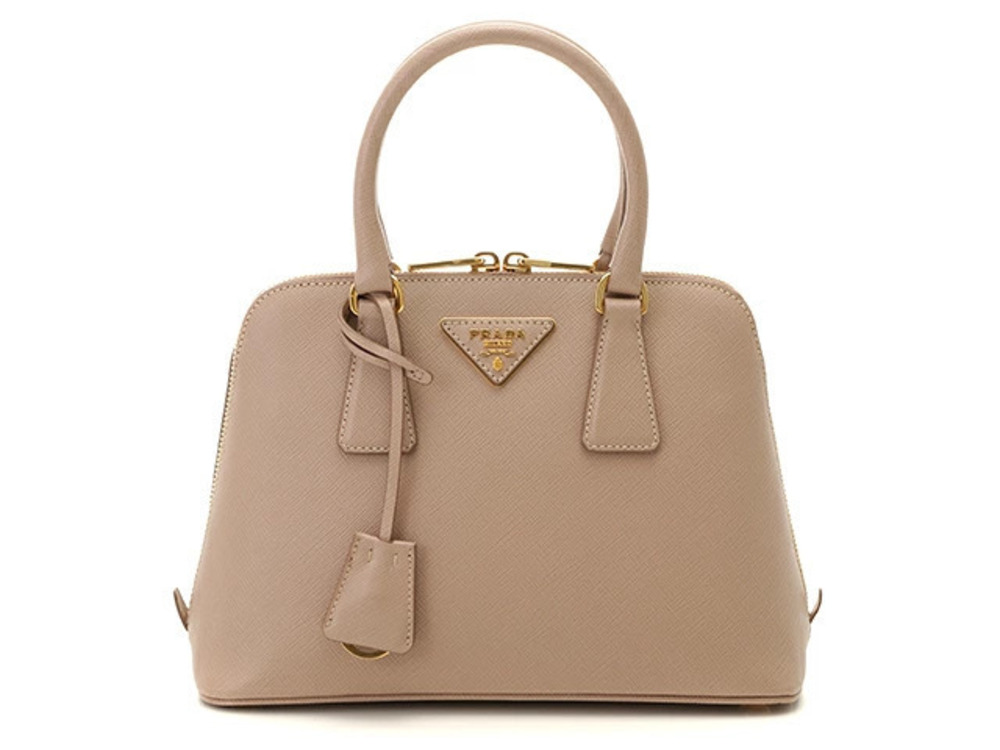 Prada 2way Shoulder Bag Saffiano leather Beige Cream